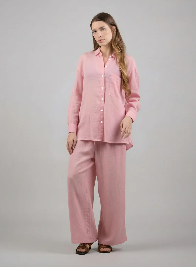 Just Nature 100% Linen Wide Leg Trousers